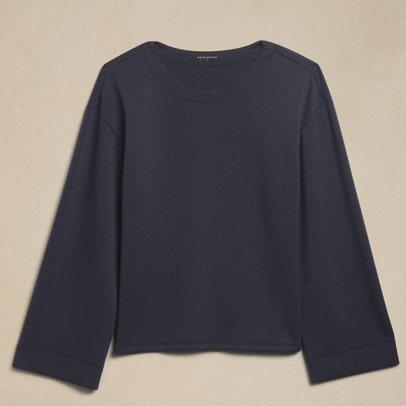 Banana Republic Soft Touch Scuba Drop-Shoulder Top - Picture 9 of 12